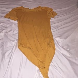 Yellow forever 21 body suit.
